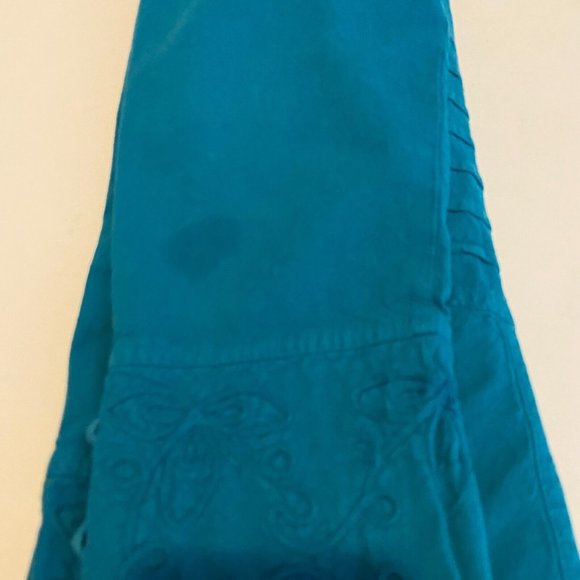 Soft Surroundings Women L Blouse Floral Embroidered Button Front Long Sleeve Top - Picture 8 of 9